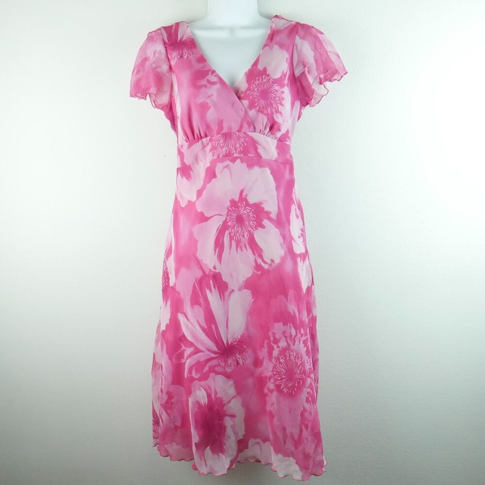 Vintage‎ Y2K Babydoll Dress Small 6 Floral Fairy Dainty Feminine Romantic Midi